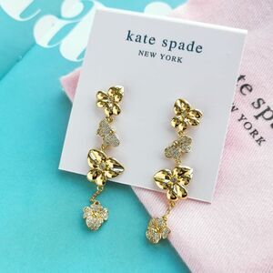 Kate Spade Gold Floral Earrings